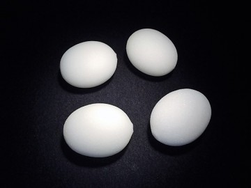 Spons eieren wit
